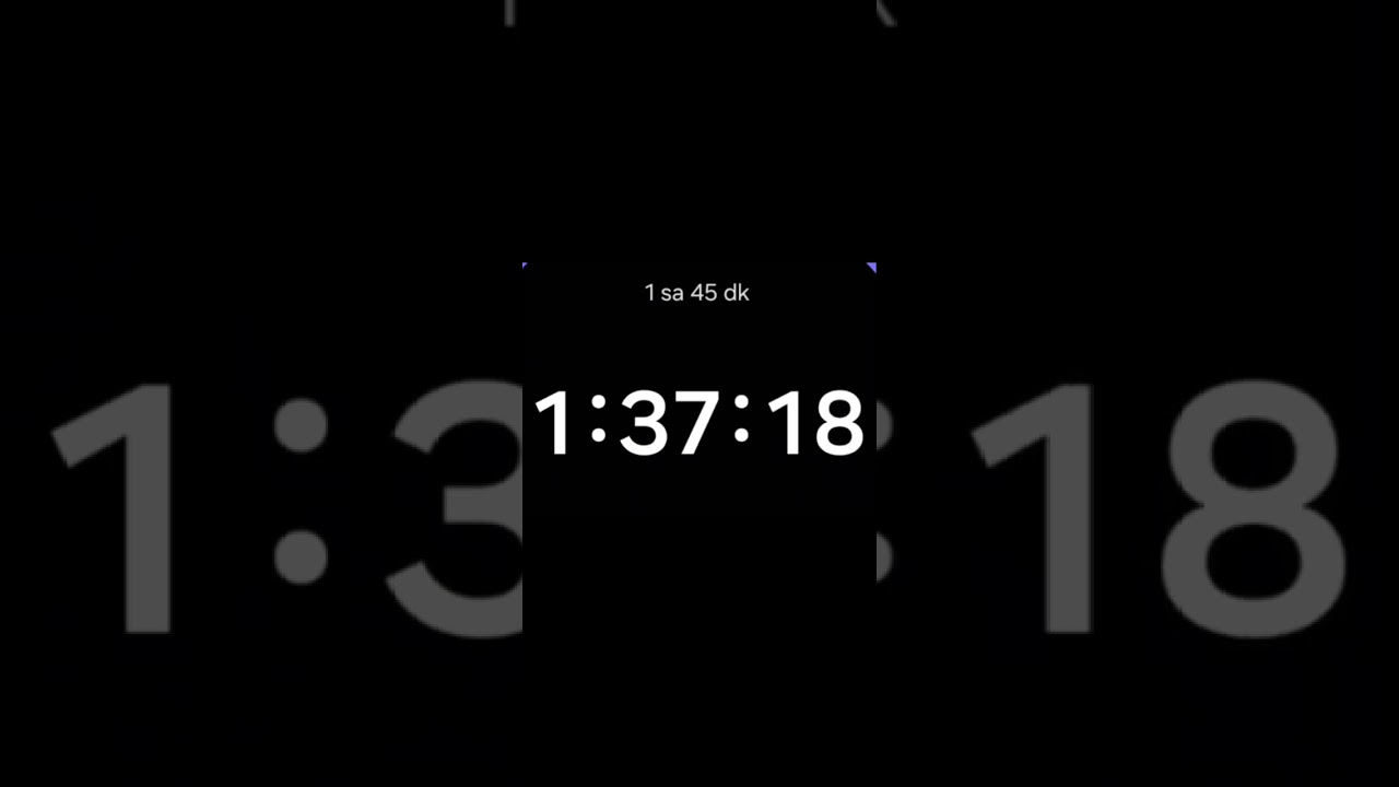 1 Saat 45 Dakika Çalışma Sayacı 