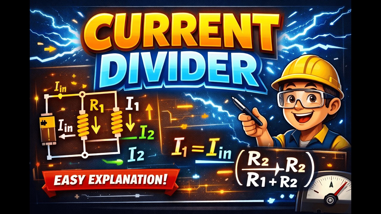 Calculating Current and voltage using current divider
