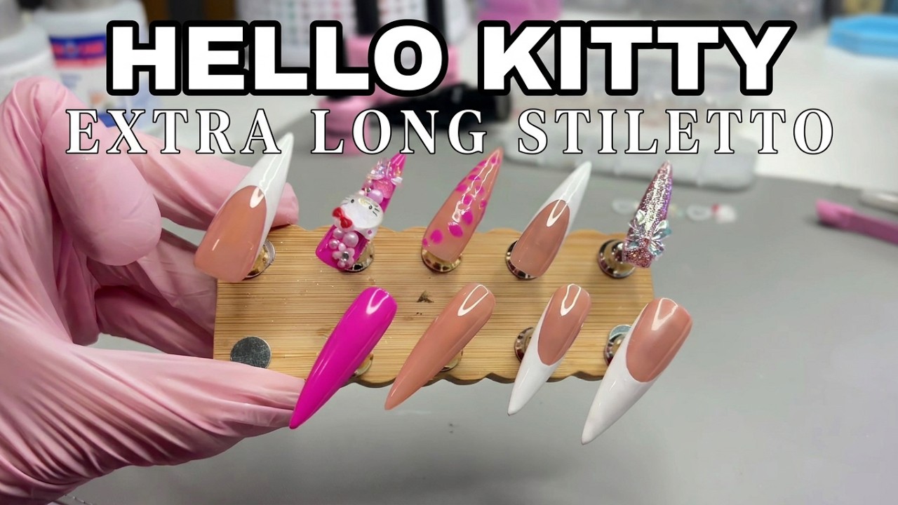 Let’s make hello kitty 🐱 press on nails 💅 