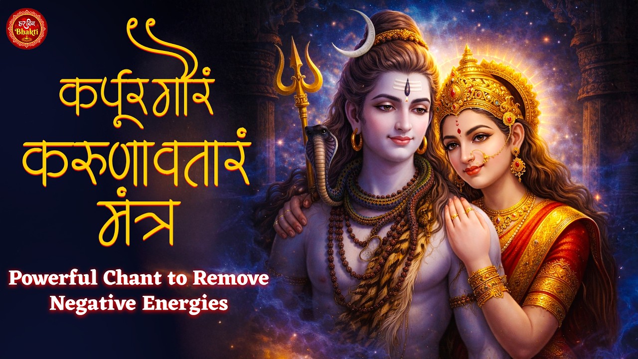 🔱महाशिवरात्रि स्पेशल मंत्र | कर्पूरगौरं करुणावतारं | Divine Shiva Mantra for Remove Negative Energy