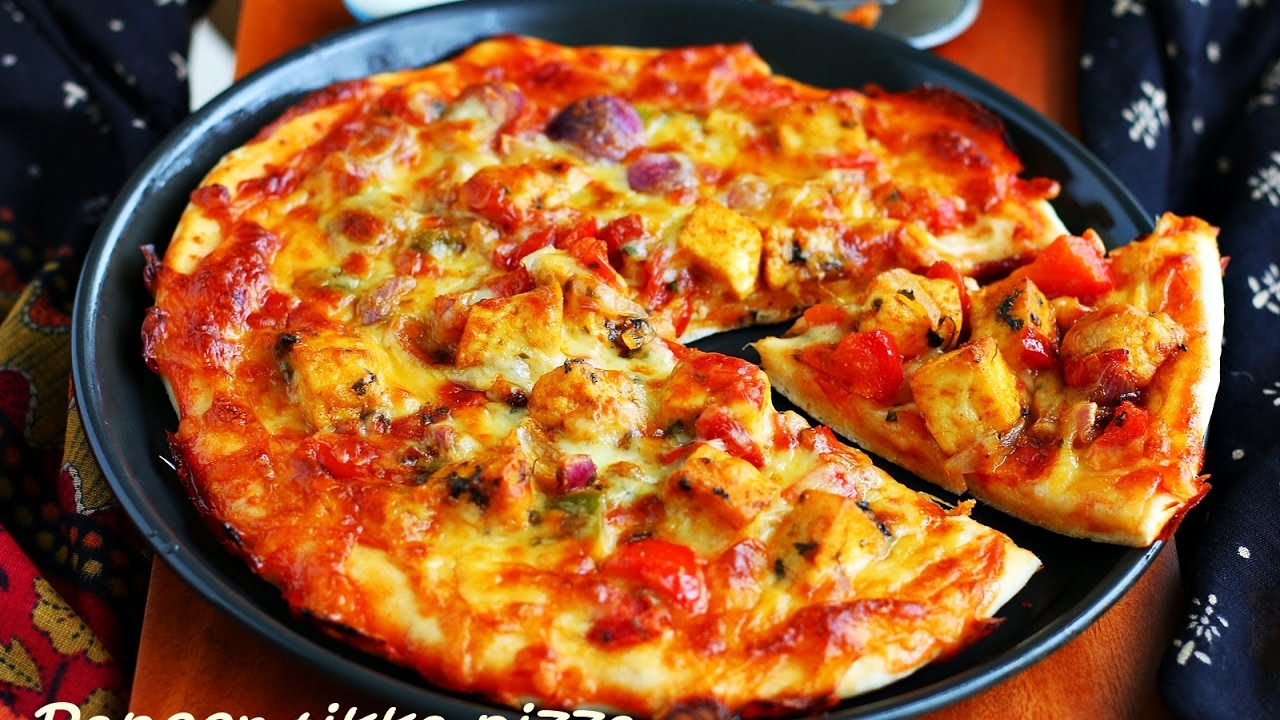 Tandoori paneer pizza | Home made pizza recipe