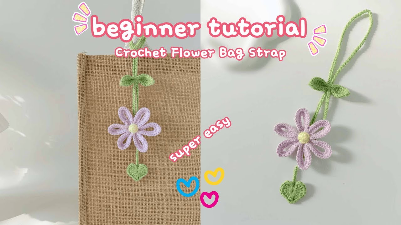 Crochet Flower Bouquet Bag Strap 🌼 Cute and Easy Crochet Ideas
