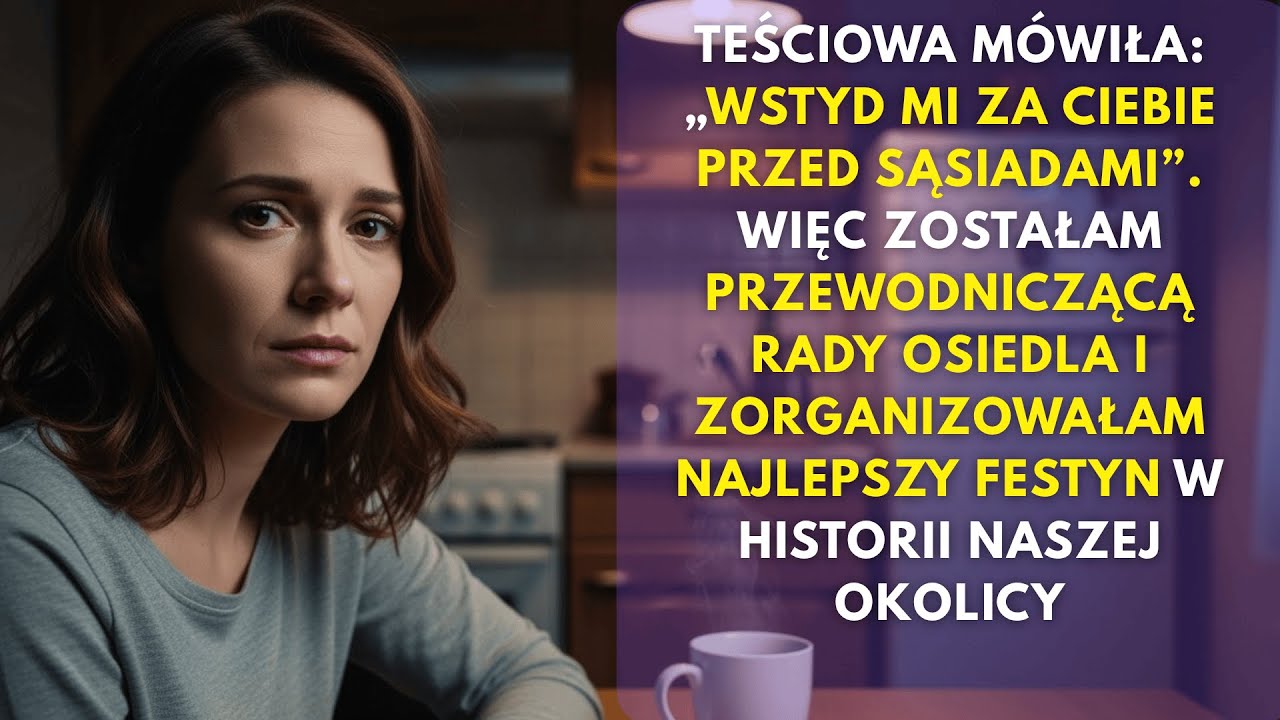 Teściowa mówiła „Wstyd mi za ciebie przed sąsiadami”  Więc zostałam przewodniczącą rady osiedla i...