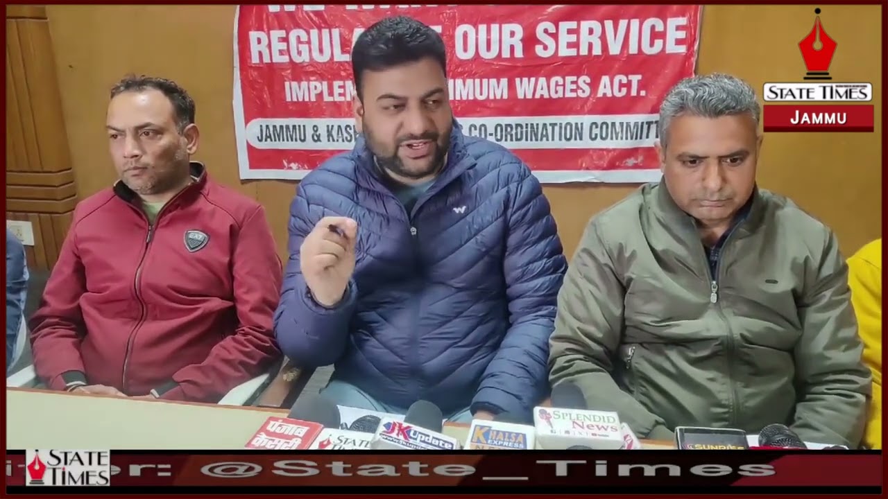 Jammu and Kashmir Workers Coordination Committee calls for regularization of Daily Wagers
