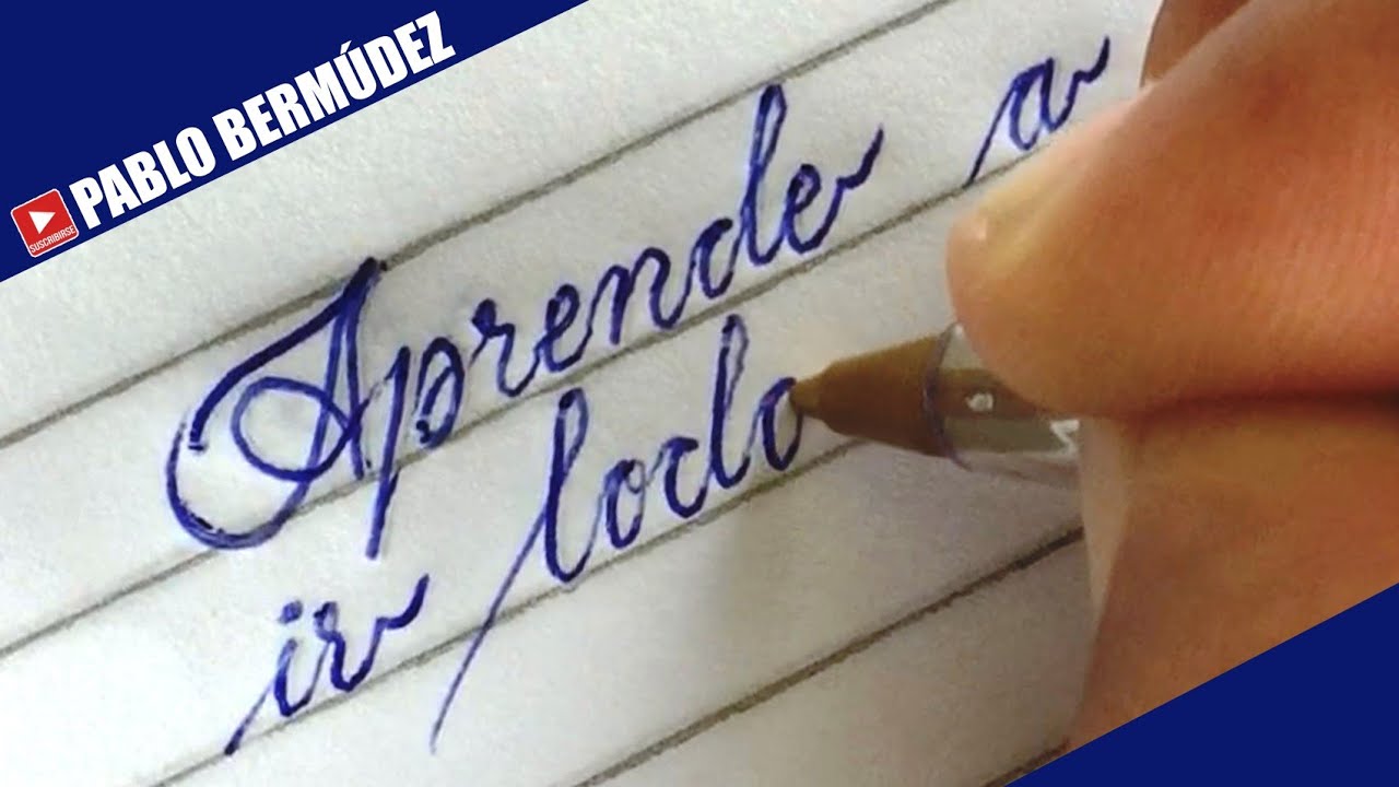 ✔ Como Escribir Letra 🅲🆄🆁🆂🅸🆅🅰 con Bolígrafo | CALIGRAFÍA | Frases de Desamor | Pablo Bermúdez