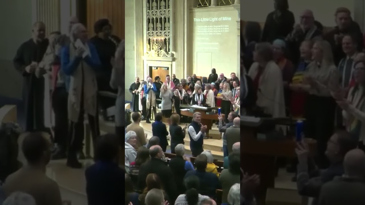 Faith leaders singing a &ldquo;This Little Light of Mine.