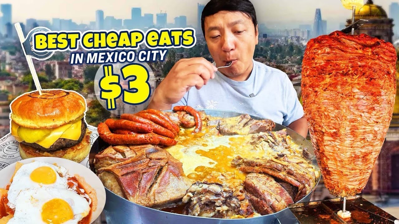 $3 MONSTER Breakfast Sandwich | Best CHEAP EATS in Mexico City!