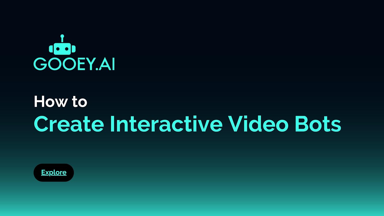 #MakeGooey Videobots | Create Interactive Video Bots - How to use Gooey.AI Workflows