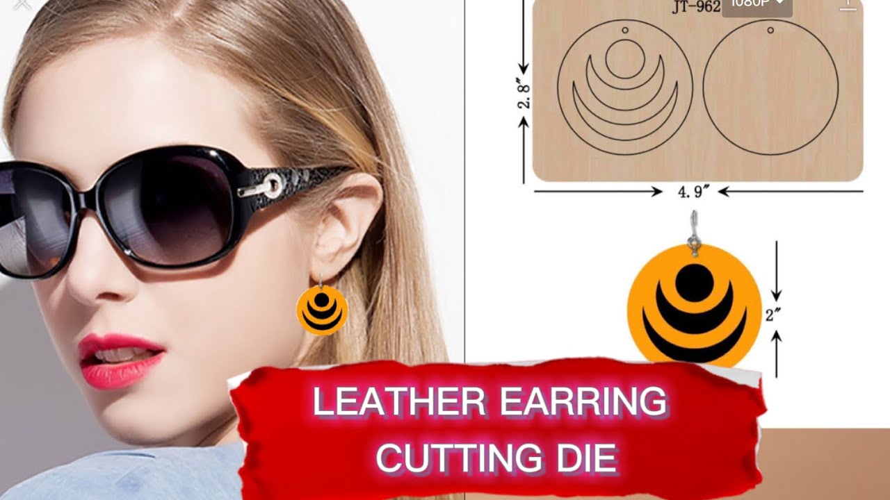 LEATHER EARRING CUTTING DIE | wood block die cutting| sizzix compatible