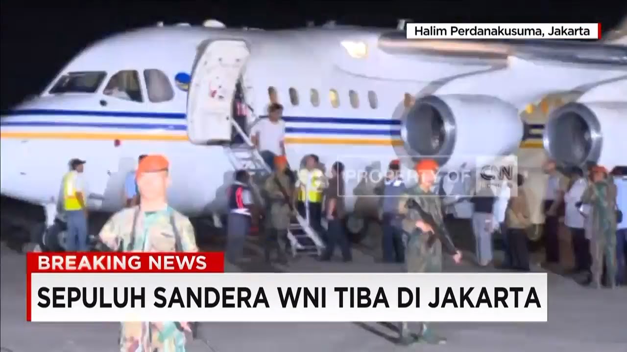 Breaking News: 10 WNI Sandera Abu Sayyaf Tiba di Jakarta