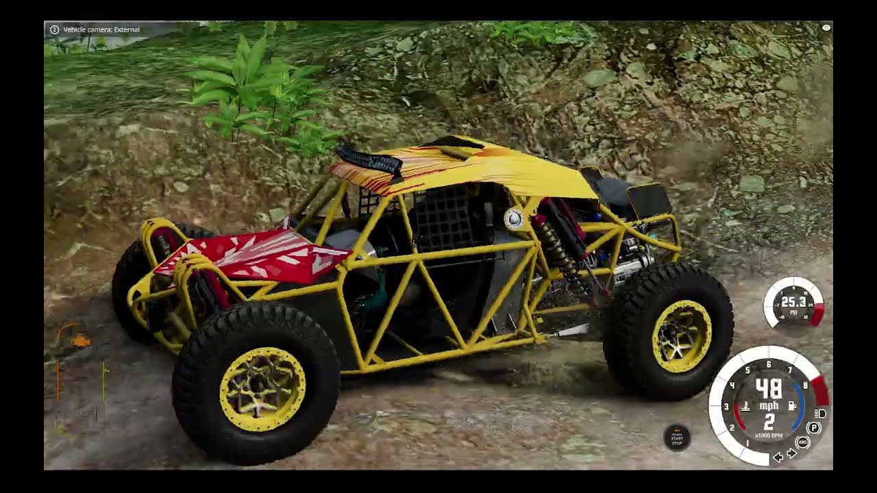 offroad cars in forest
