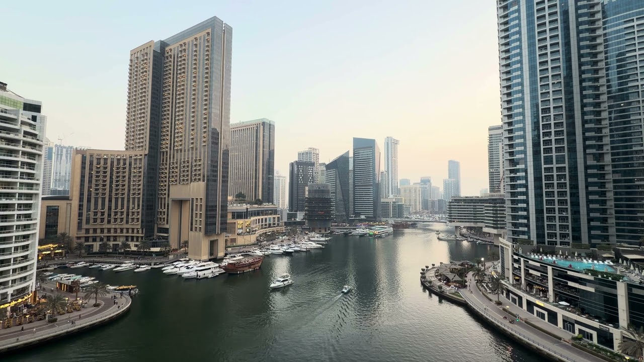 Sunset in Dubai Marina — View from the Balcony