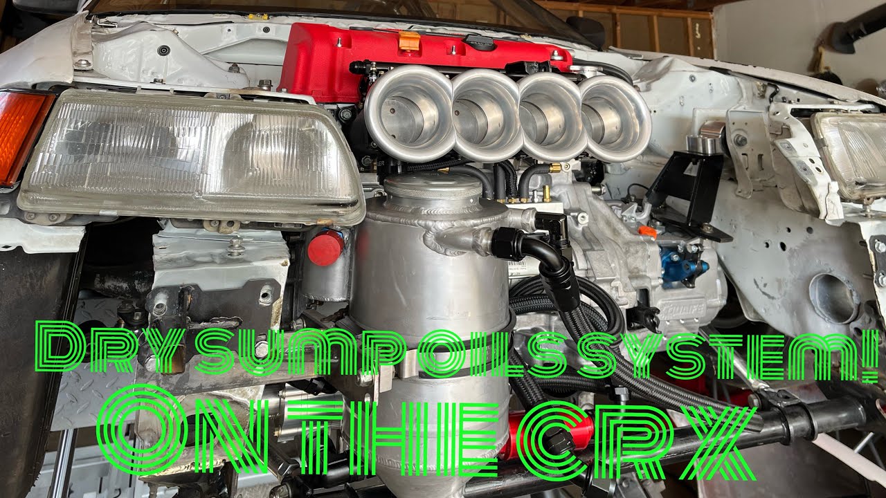 HONDA CRX got dry sump oil system!!