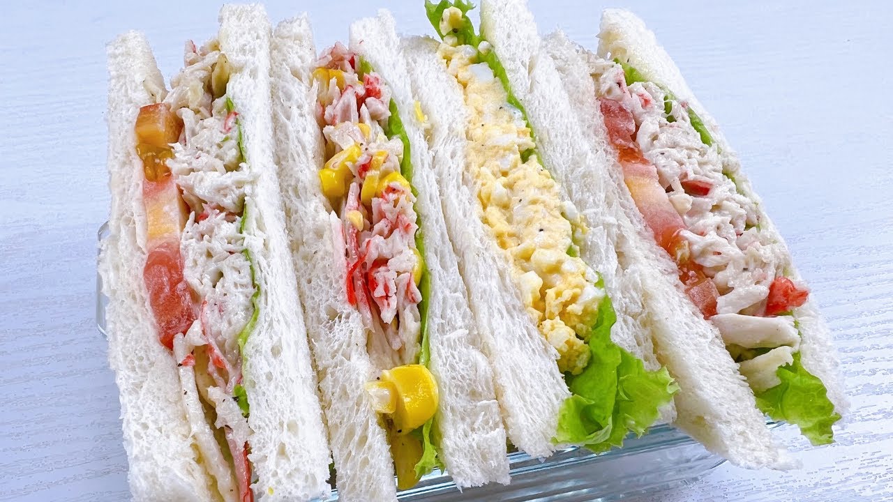 Three Flavors Sandwiches Recipe - របៀបធ្វើសាំងវិចបីរសជាតិ