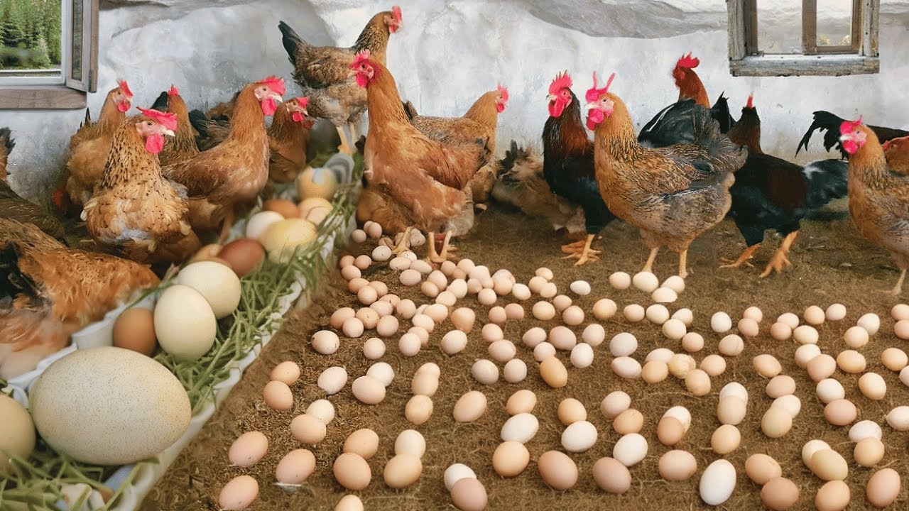 Collecting Chicken Eggs - How to Raise Chickens for Eggs.