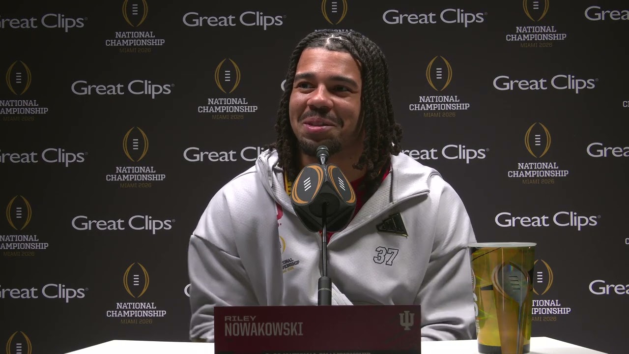 IU football's Riley Nowakowski, Isaiah Jones CFP national championship media day availability
