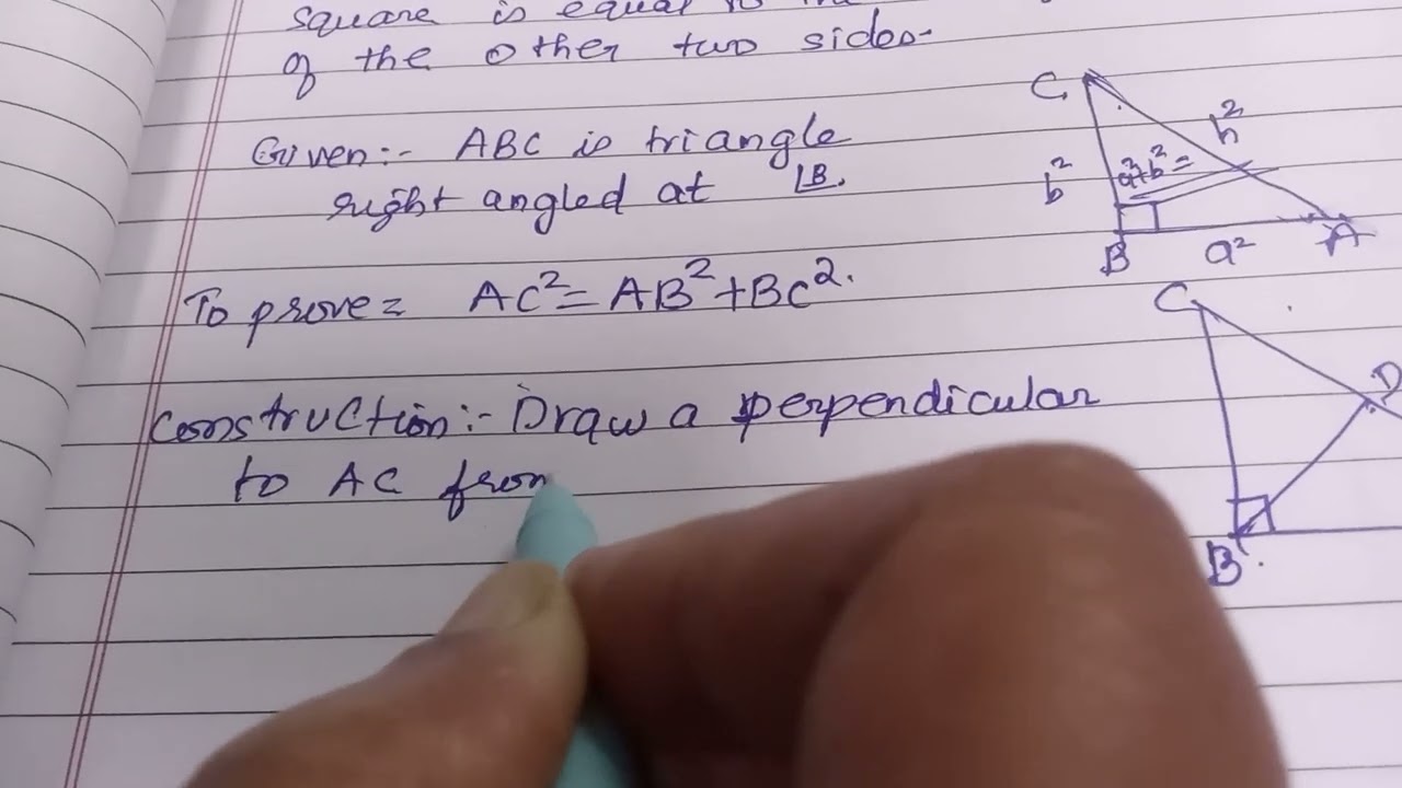 Class X Revision Test 1 Qp solved PYTHAGORAS Theorem 