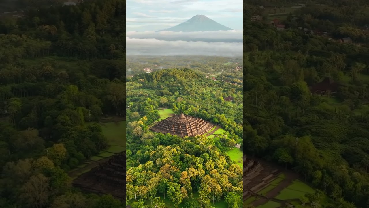 #BorobudurTemple with Mount Sumbing in the backdrop! IG by @ingo.piepers #WonderfulIndonesia