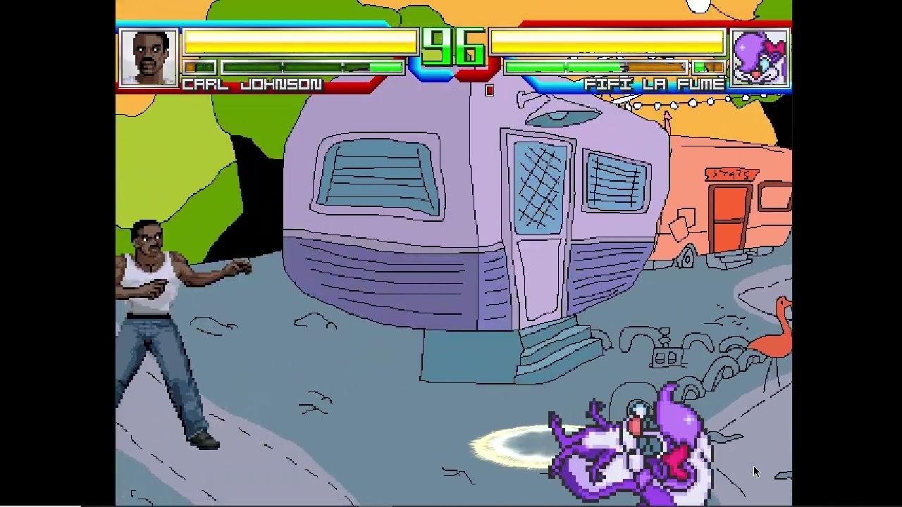 Mugen Battle #3108: Carl Johnson vs Fifi La Fume