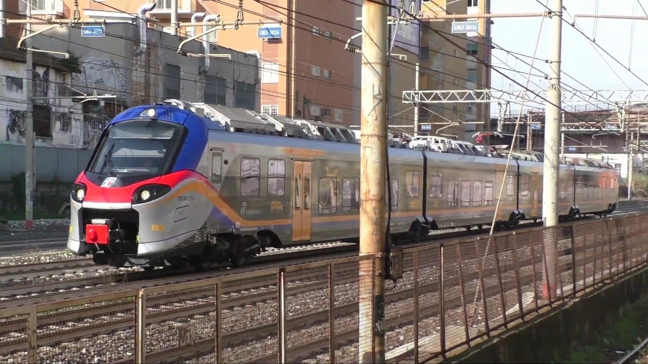 Treni Passeggeri all'entrata di Roma Termini