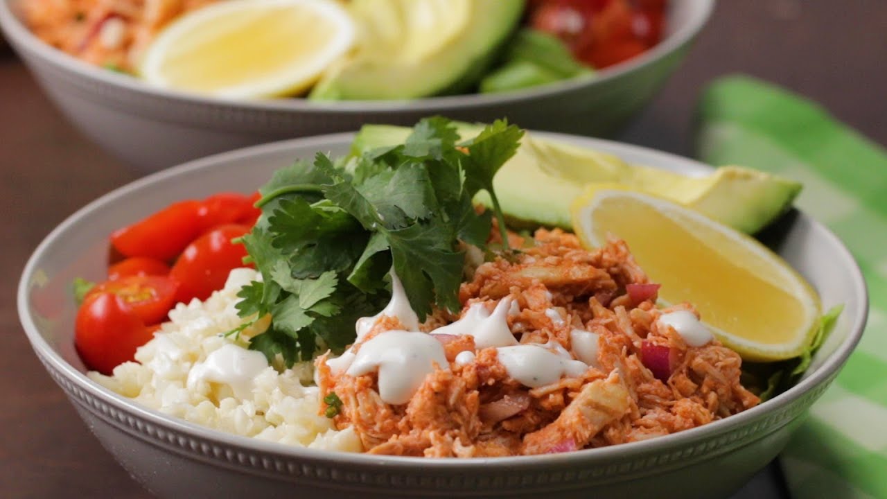 Buffalo Chicken Buddha Bowl • Tasty