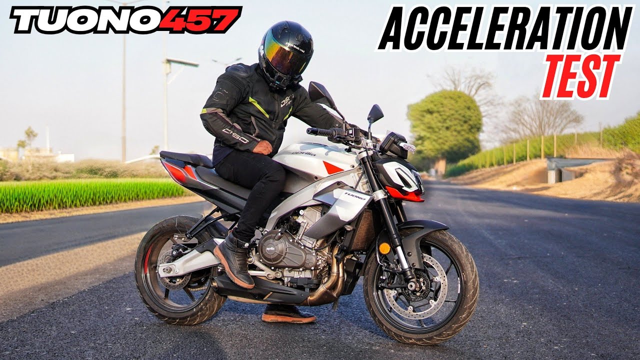 Brand New Aprilia Tuono 457 Full Throttle Acceleraton Test | Review