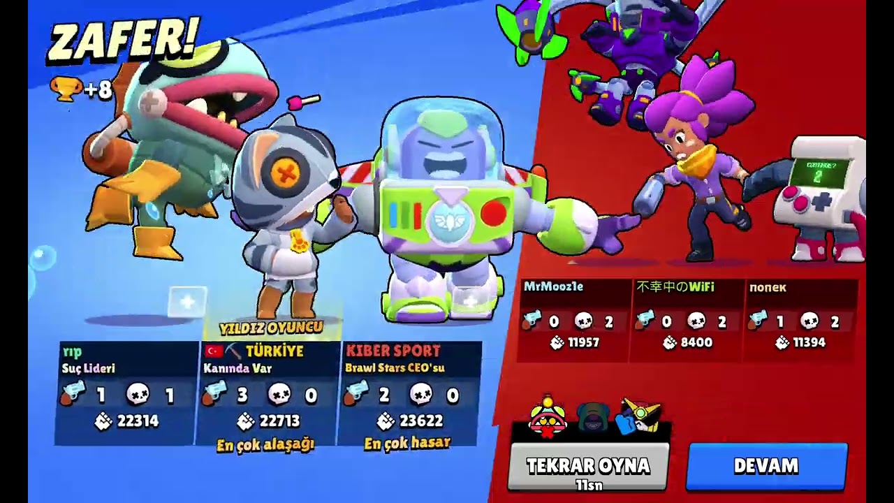 Arkadaşım ile brawl stars oynuyoruz (Biraz kötü oynadım) 2 maç