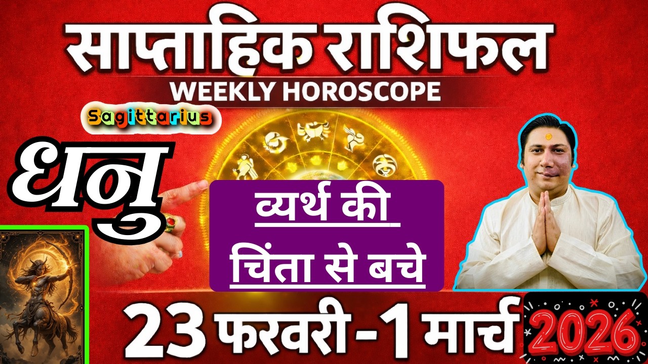 धनु राशि | 23 feb – 1 March 2026 | saptahik rashifal | Dhanu rashi by astroguru Nikhil | Sagittarius