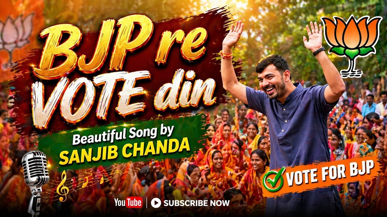BJP RE VOTE DIN || BEAUTIFUL SONG BY SANJIB  CHANDA @MILON DAS @SPARKAR_VLOG #hailakandi 