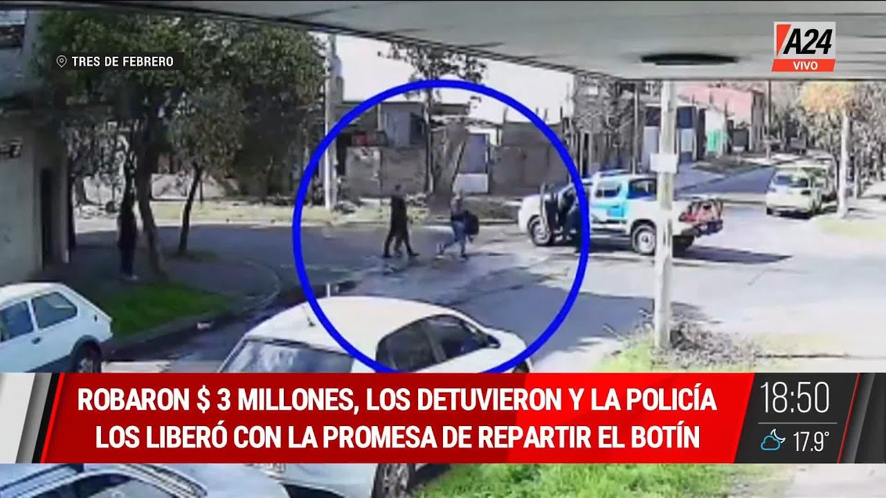 🚨 Robaron, los detuvo la policía y se repartieron el botín🚨 I A24