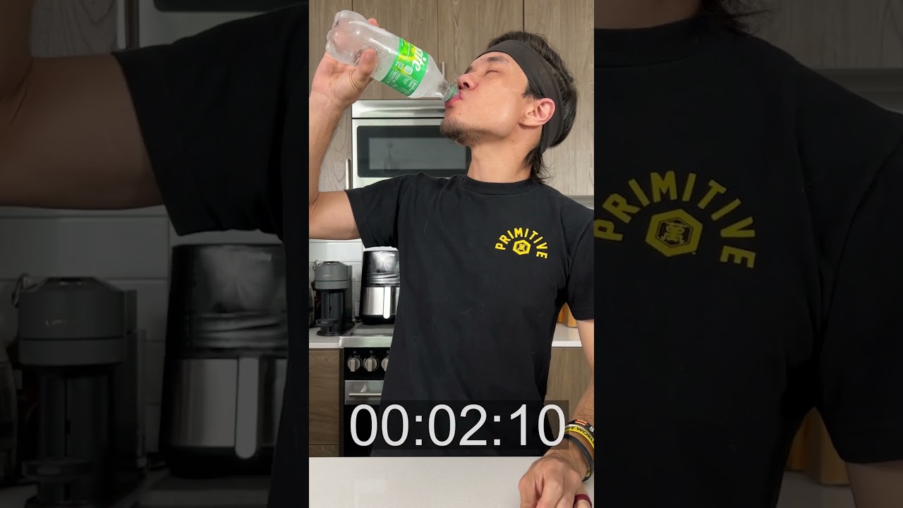 Cold Sprite Chug (One Take)