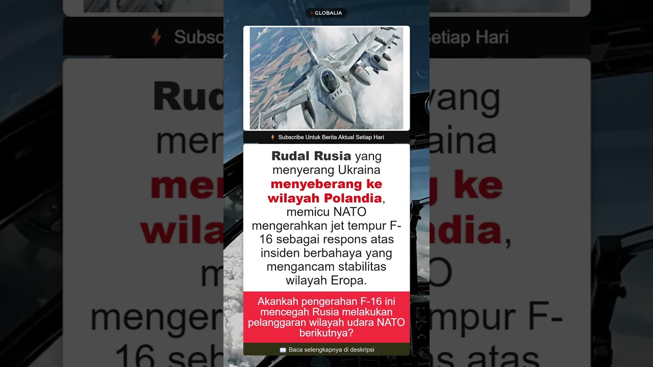 Rudal Rusia Masuk Polandia, NATO Kerahkan Jet Tempur F-16 #BERITA #INTERNASIONAL #LUARNEGERI #PERANG