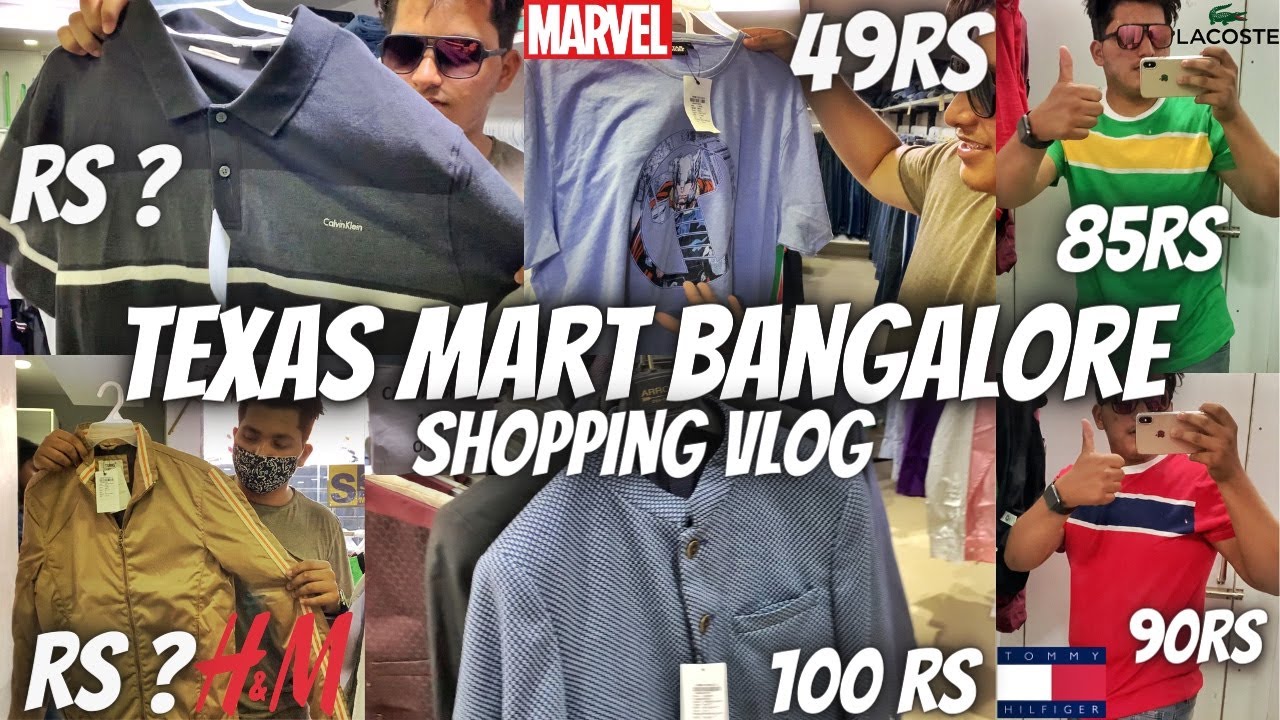 TEXS MART COMMERCIAL STREET BANGALORE 😍| CHEAPEST BRANDED CLOTHES AT 90% DISCOUNT | SHOPPING VLOG |