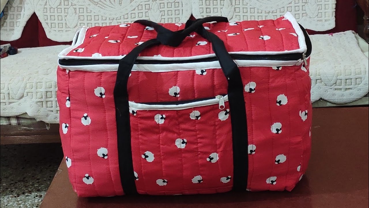 ऐसा बैग बनाना सीखे जो ट्रेवल बैग और स्टोरेज बैग दोनों का काम करेगा ll Traval bag // Storage bag