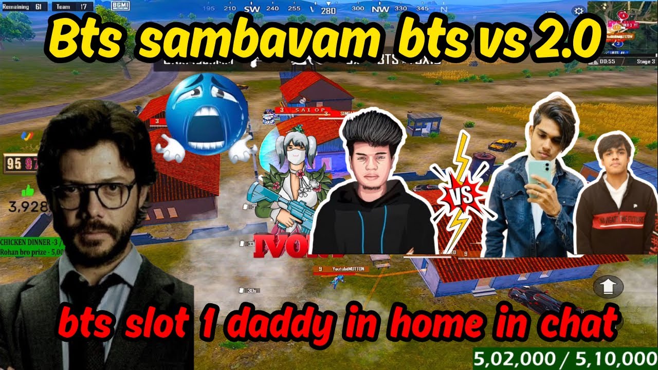 Bts sambavam 🔥last zone bts vs bts 2.0 😈chat la full la daddy in home 🏠 #madanop #botsquadwar #bts 