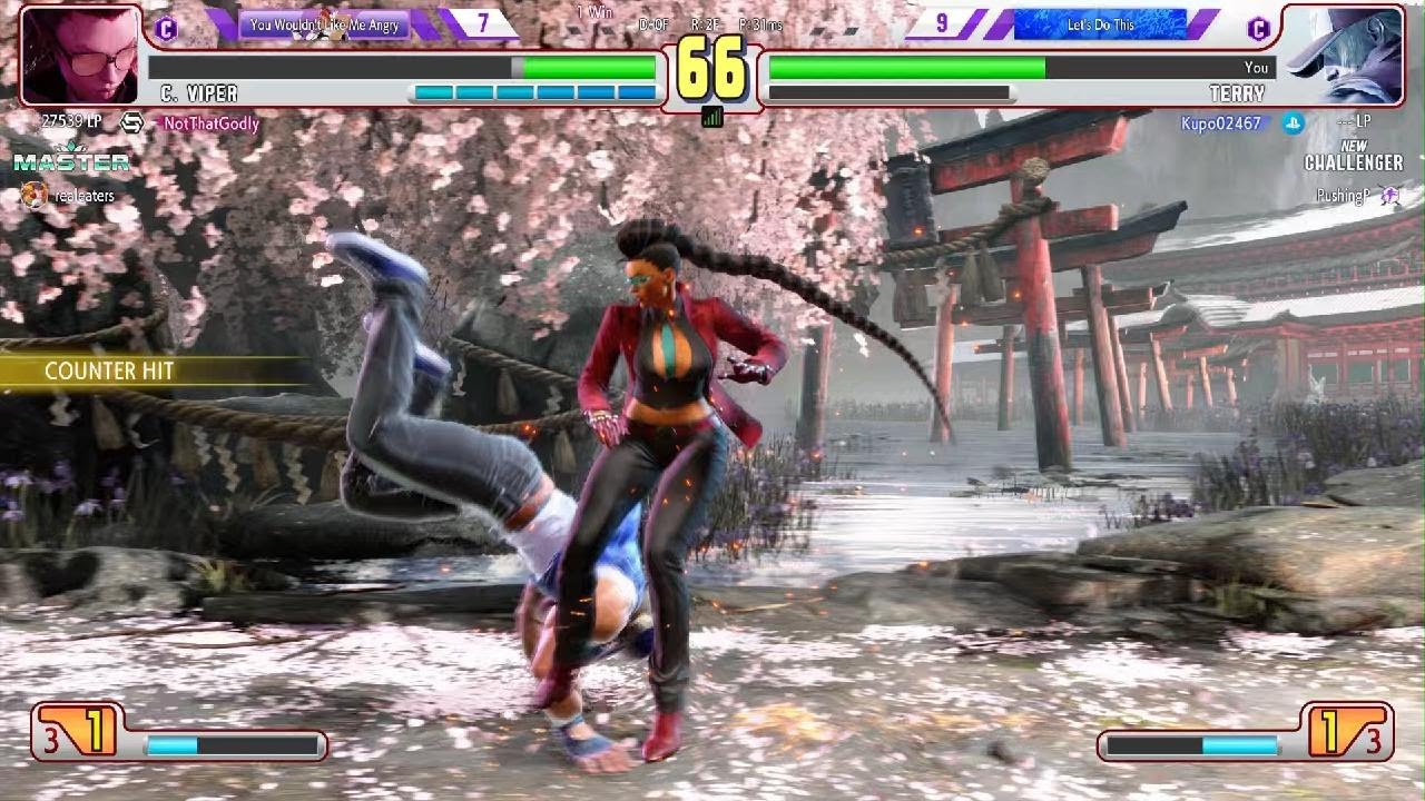 Street Fighter 6 Pushing P with Terry casual match vs Viper