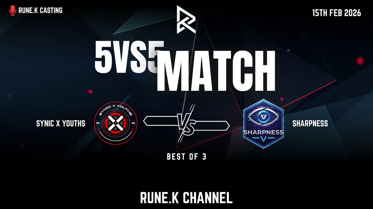 Sharpness VS SynicXYouths-  Best of 3 | Live Casting