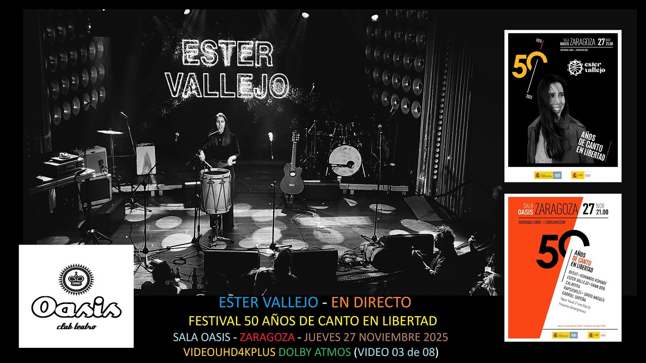 Ester Vallejo -50 años de canto a la libertad - Sala Oasis ZGZA Jueves 27-11-2025 VIDEO4K (03 de 08)