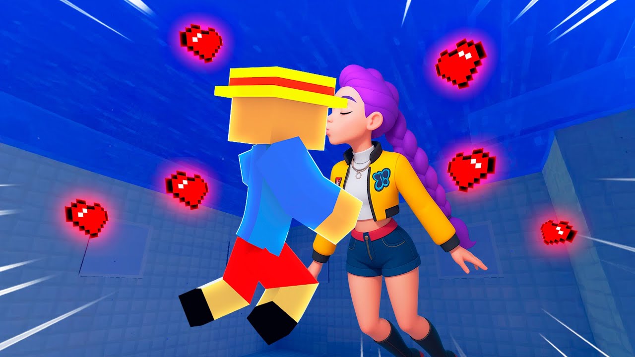 BESO DEBAJO DEL AGUA A RUMI GUERRERA KPOP EN MINECRAFT 😍