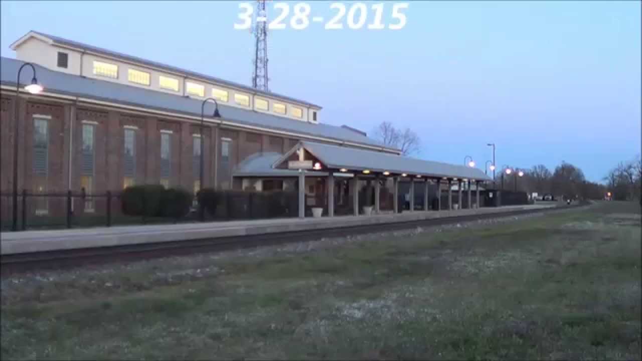 NS 351 Passing the Former NCRR Company Shops in Burlington NC 3/28/2015