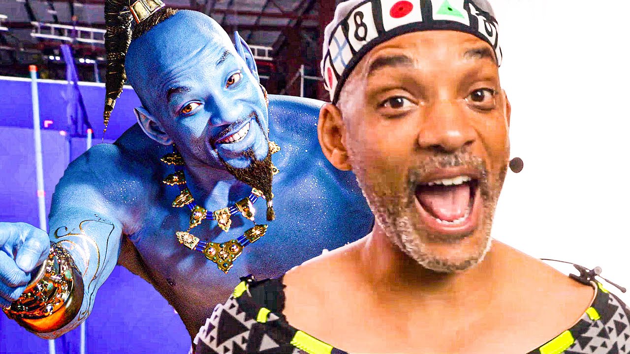 Will Smith as Genie Behind the Scenes - ALADDIN Bonus Clips (2019)