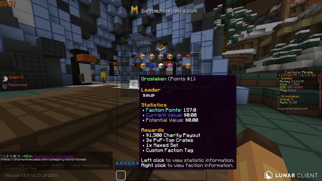 Я вступил в лучшую PvP-фракционную группу в Minecadia SOTW!