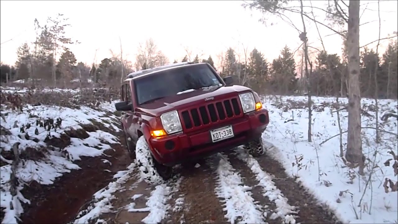 Jeep Commander on Icy Mud