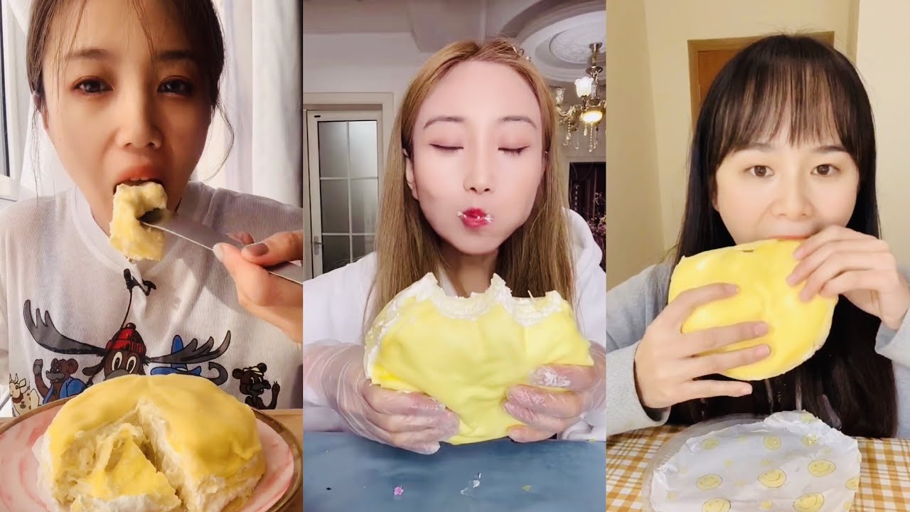 ASMR DURIAN CREPE CAKE Mukbang |먹방 | 饮食表演 | การแสดงการกิน| 食事ショー |Eating sounds