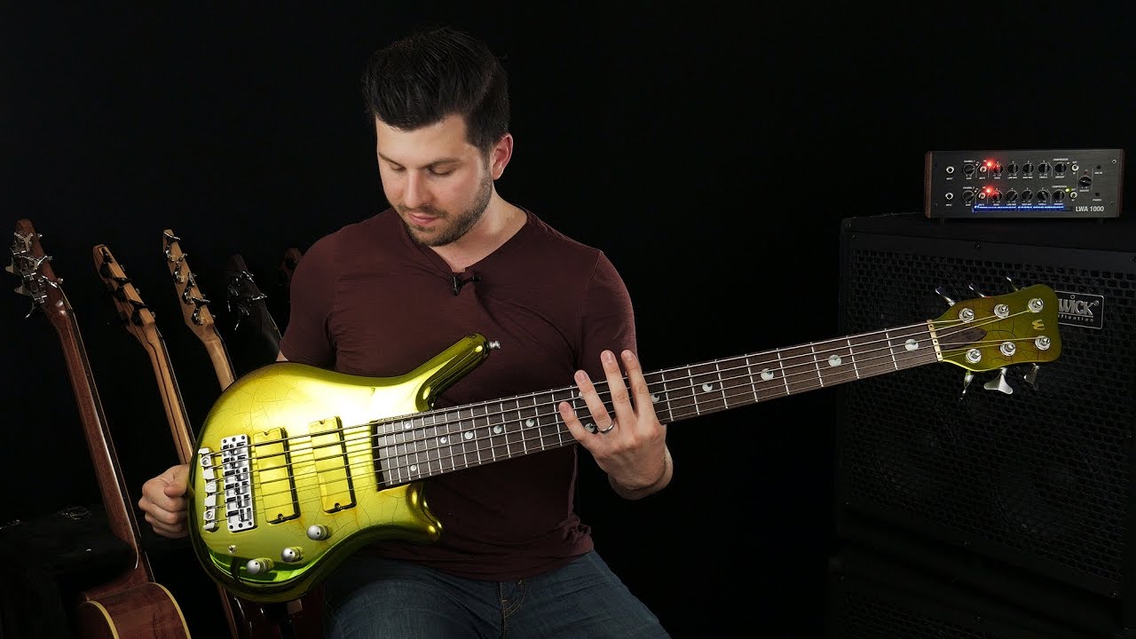 Lime Green Chrome Bass - Custom Warwick Thumb Demo • Mark Michell