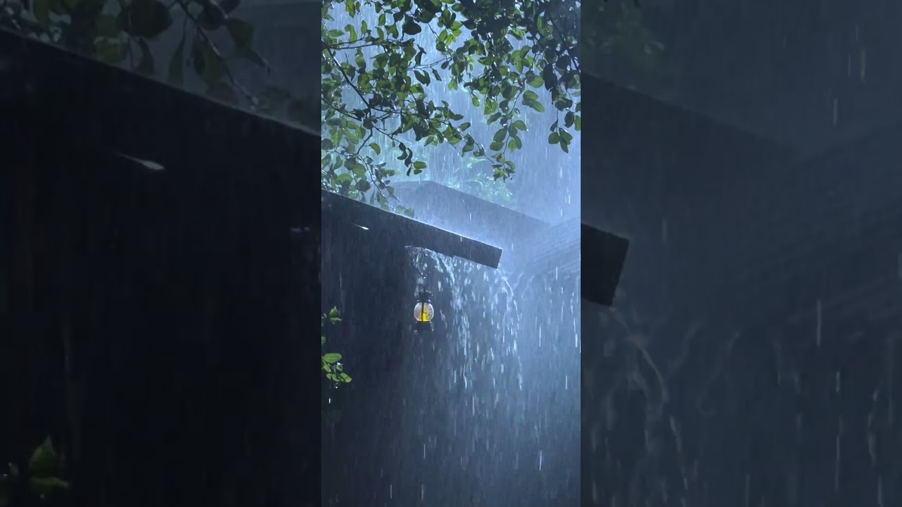 Heavy Rain & Riotous Thunder on a Ruined Tin Roof at Night 