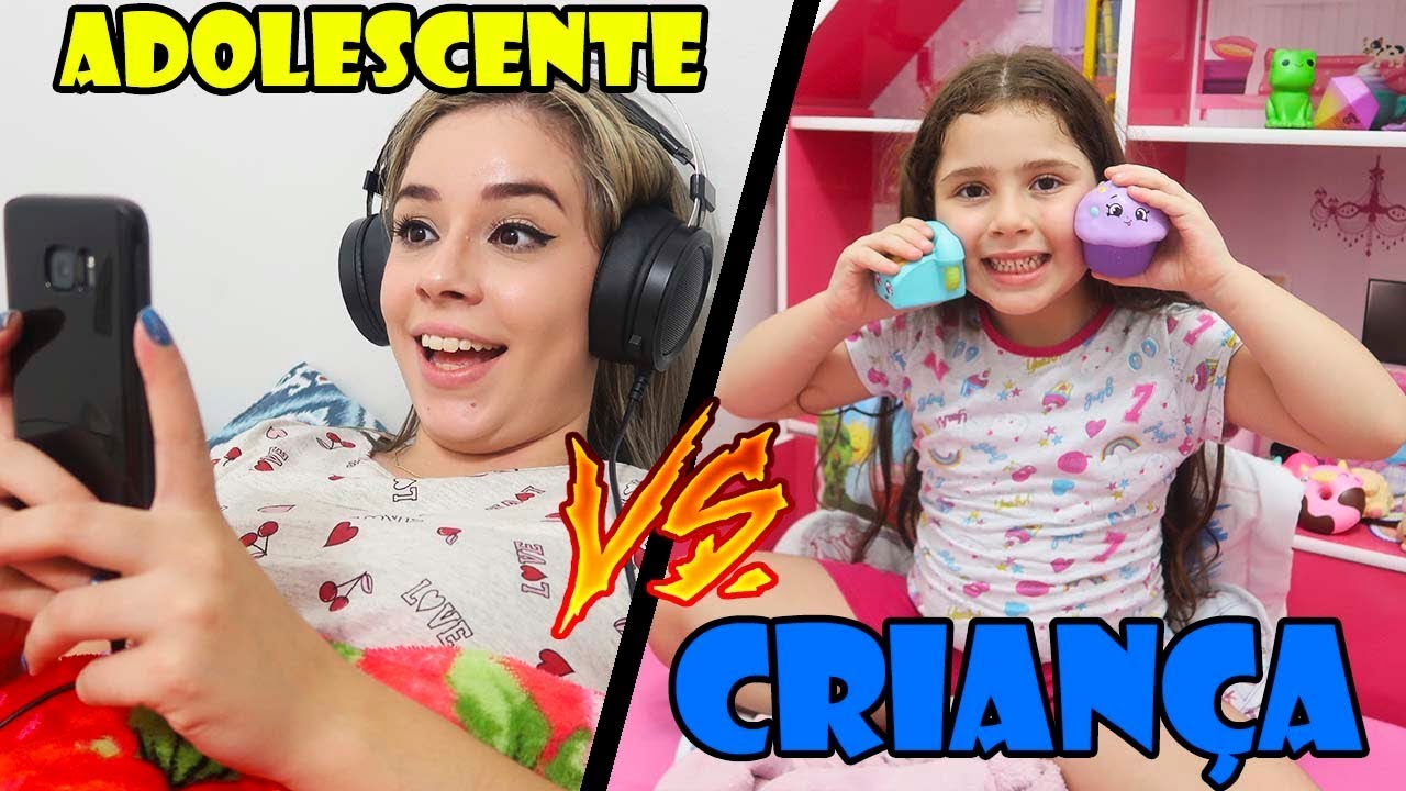 CRIANÇA VS ADOLESCENTE INDO DORMIR