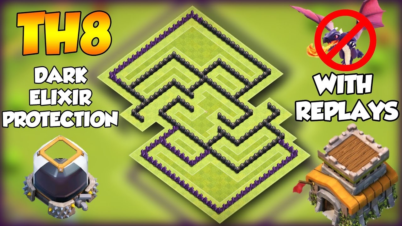 INSANE Town Hall 8 DARK ELIXIR FARMING Base With Replays NEW UPDATE 2019 ! - Clash Of Clans (CoC)