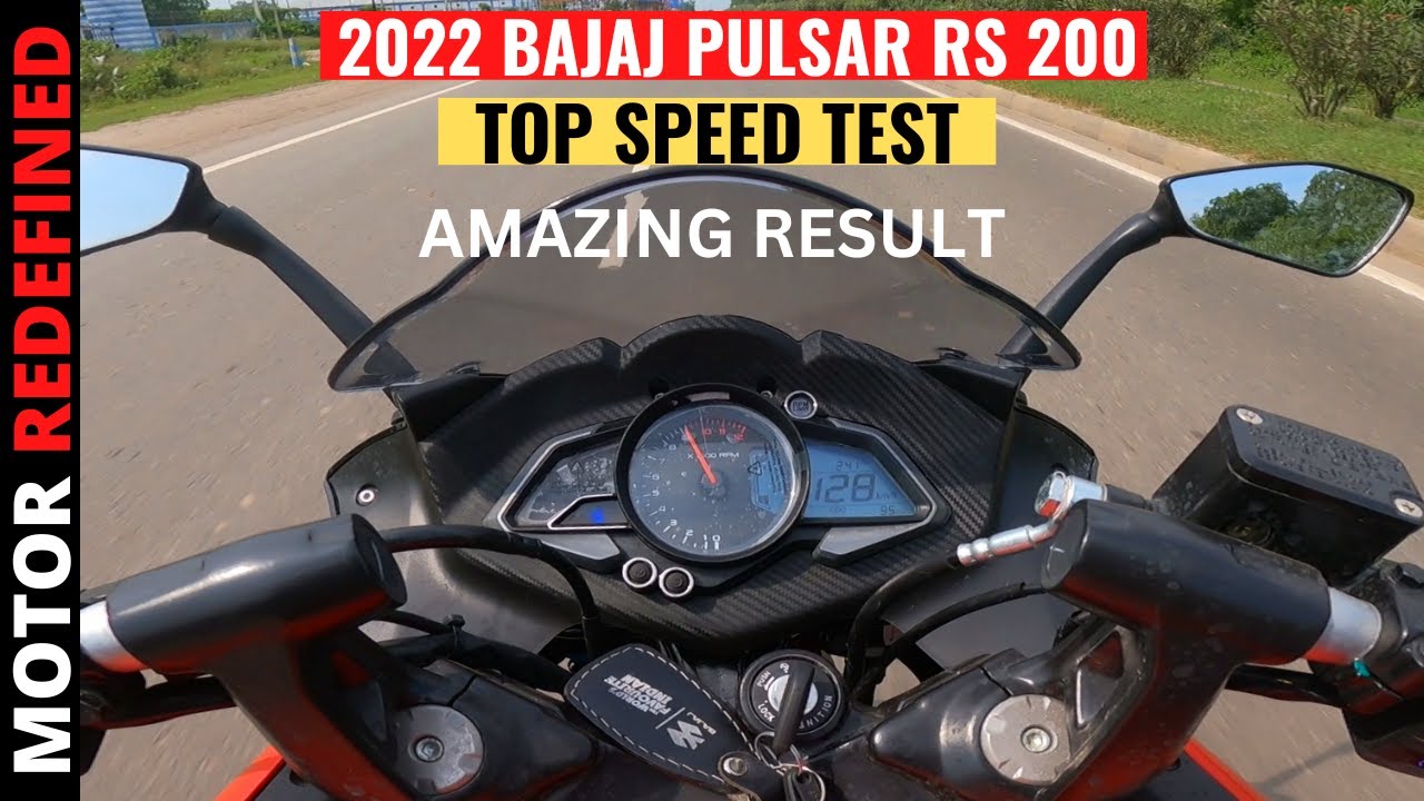 2022 Bajaj Pulsar RS 200 BS6 Top Speed Test & All Gear Top Speed | Motor Redefined.