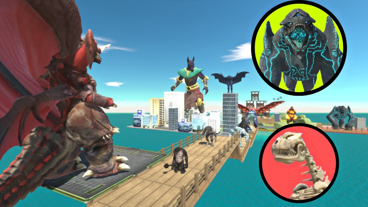 DEATHRUN DESTROYAH VS LEATHERBACK FOR RESCUE HULK!! - Animal Revolt Battle Simulator